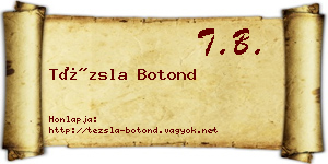Tézsla Botond névjegykártya