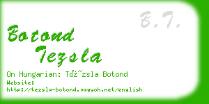botond tezsla business card